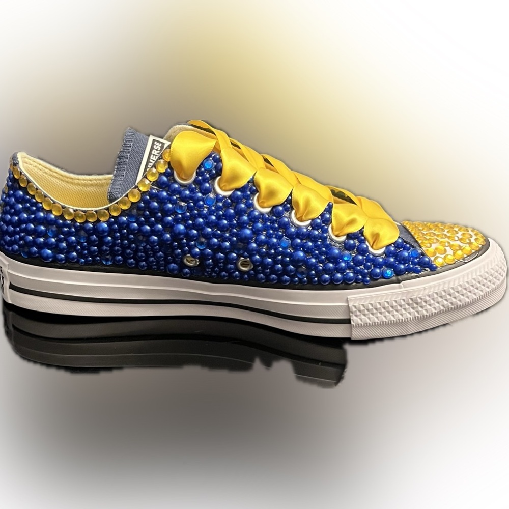 Blinged out Sigma Gamma Rho Converse sneakers
